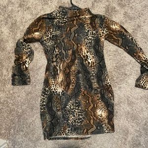 Cheetah print mini dress Fashion Nova